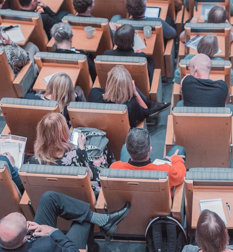 Students attending a lecture